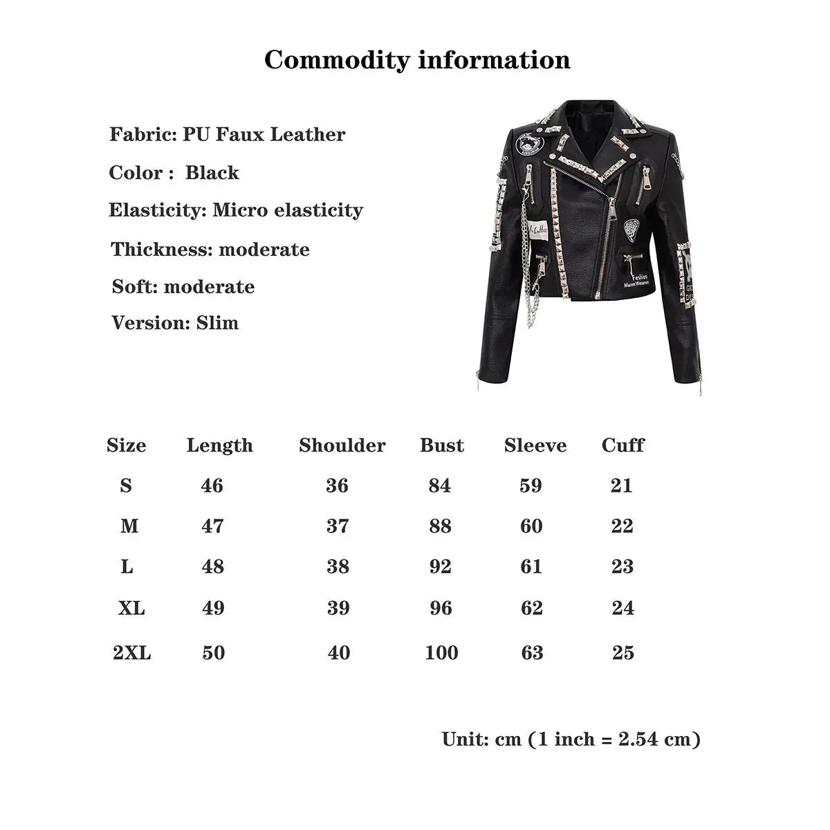 Autumn Winter New Rivet Women Graffiti Jacket PUNK Print Letter Slim Motorcycle Chain Coat PU Faux Leather Studs Short Outwear