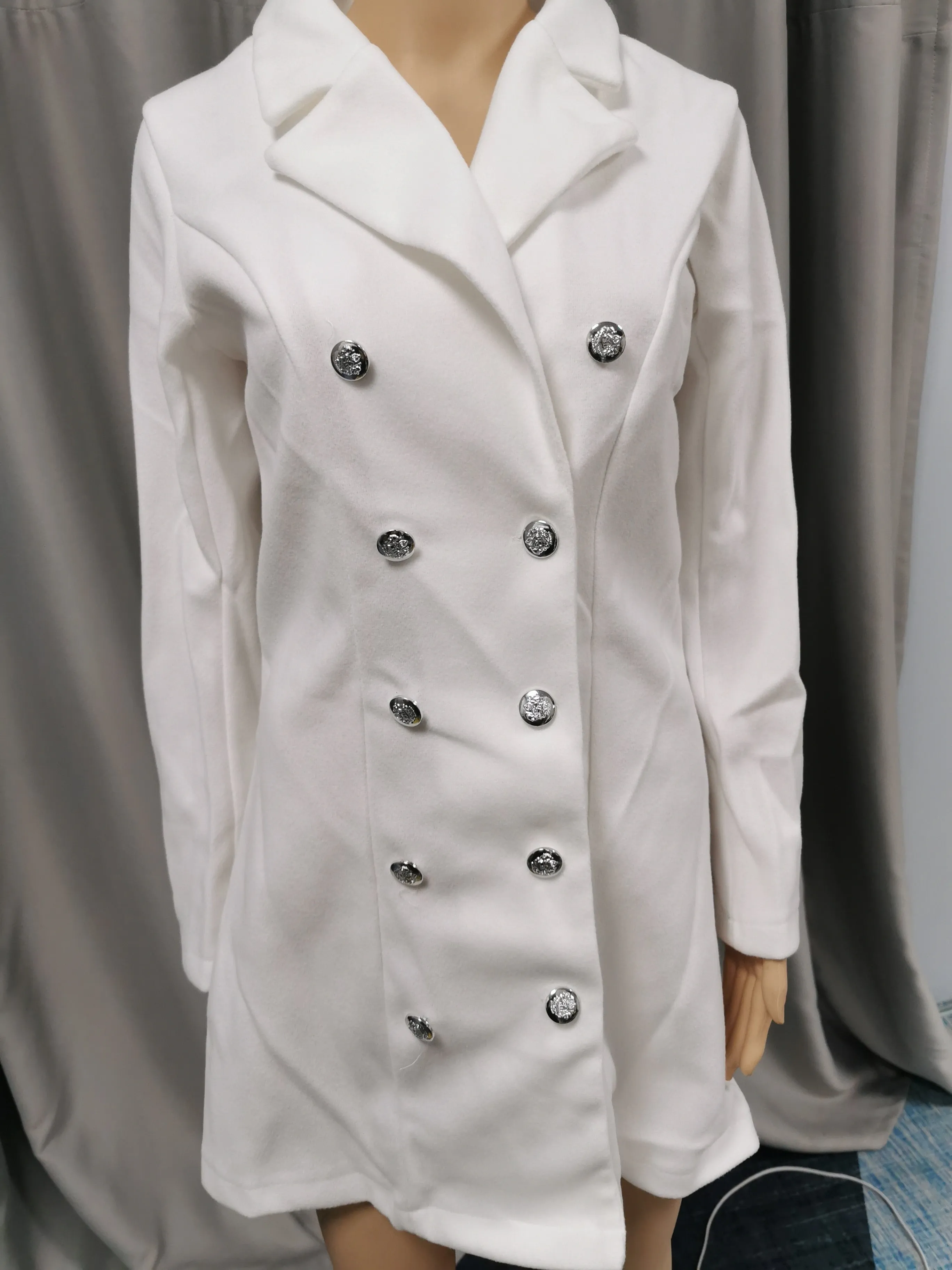 Casual Fashion All Match Women's Coats And Jackets 2020 Autumn And Winter New Solid Color Stand Up Collar Ladies Woolen Coat