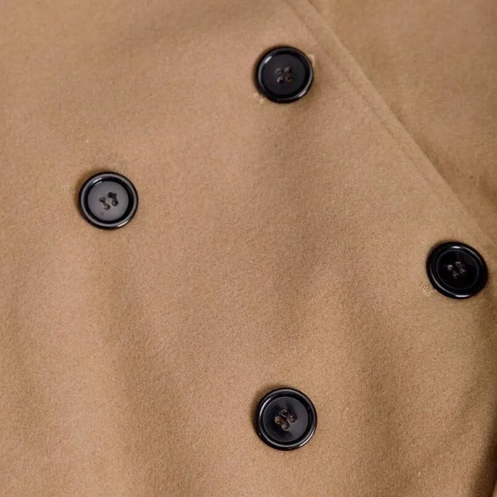 Custom Latest design high quality men's long woollen trench overcoat