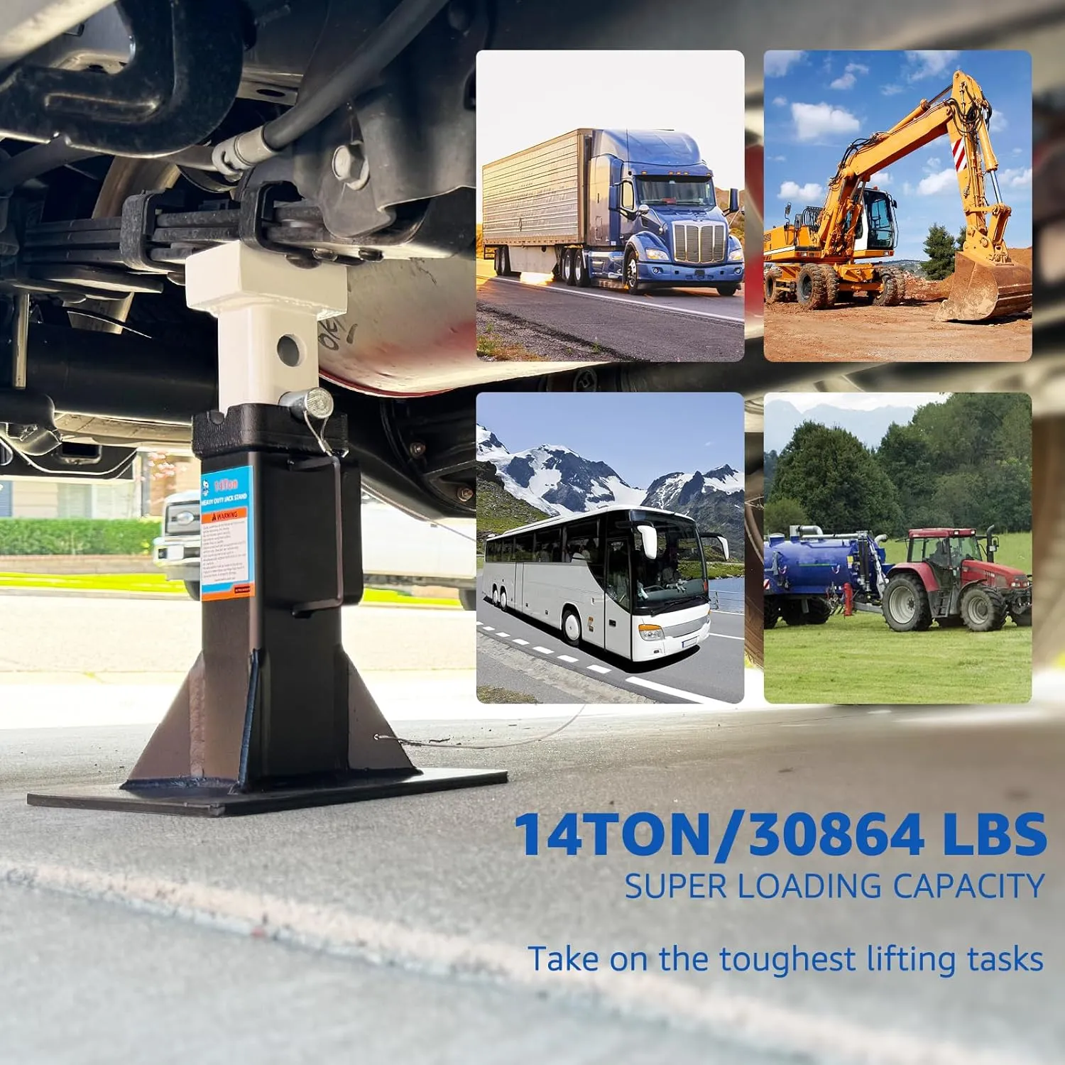 Heavy Duty Truck Support Stands, Adjustable Height