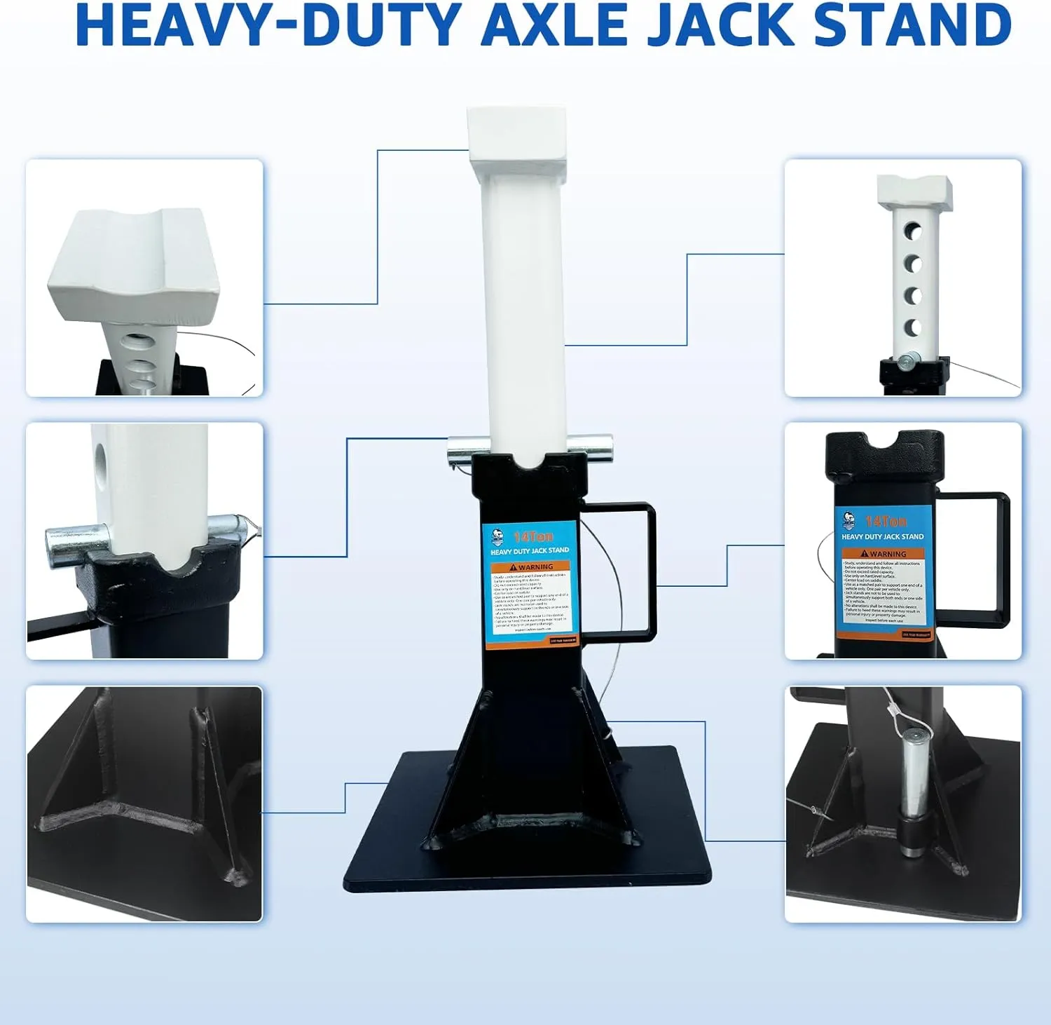 Heavy Duty Truck Support Stands, Adjustable Height