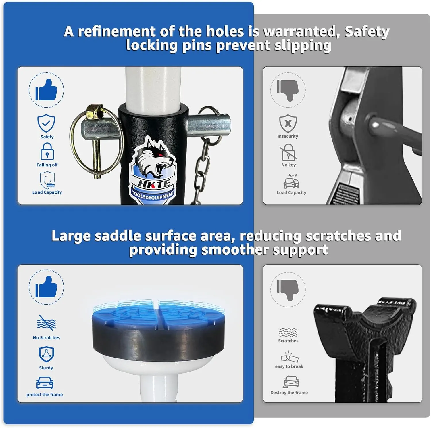 Heavy Duty Truck Support Stands, Adjustable Height