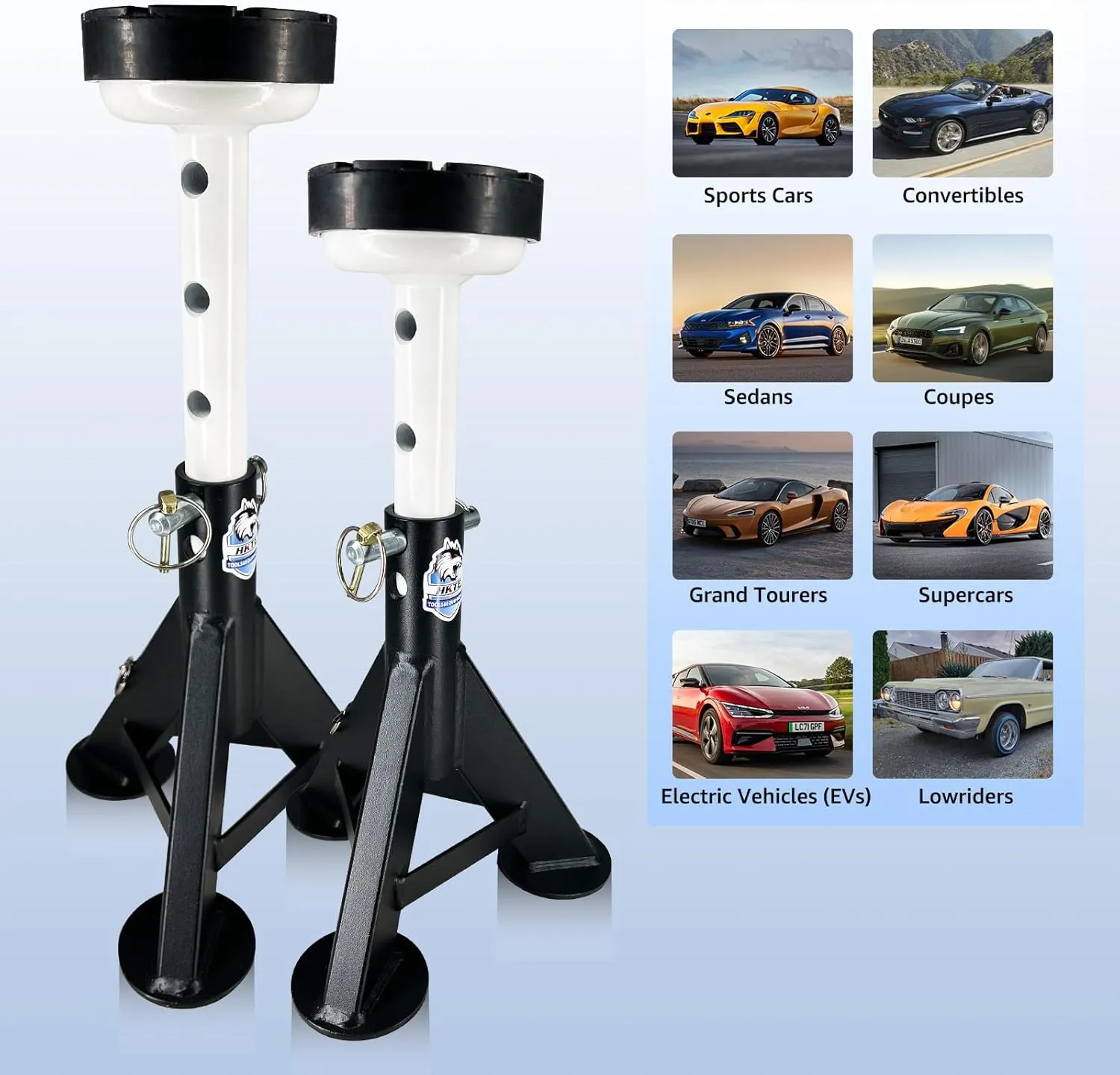 Heavy Duty Truck Support Stands, Adjustable Height