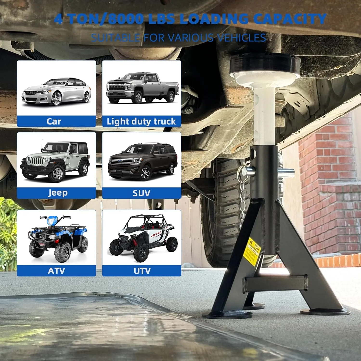 Heavy Duty Truck Support Stands, Adjustable Height