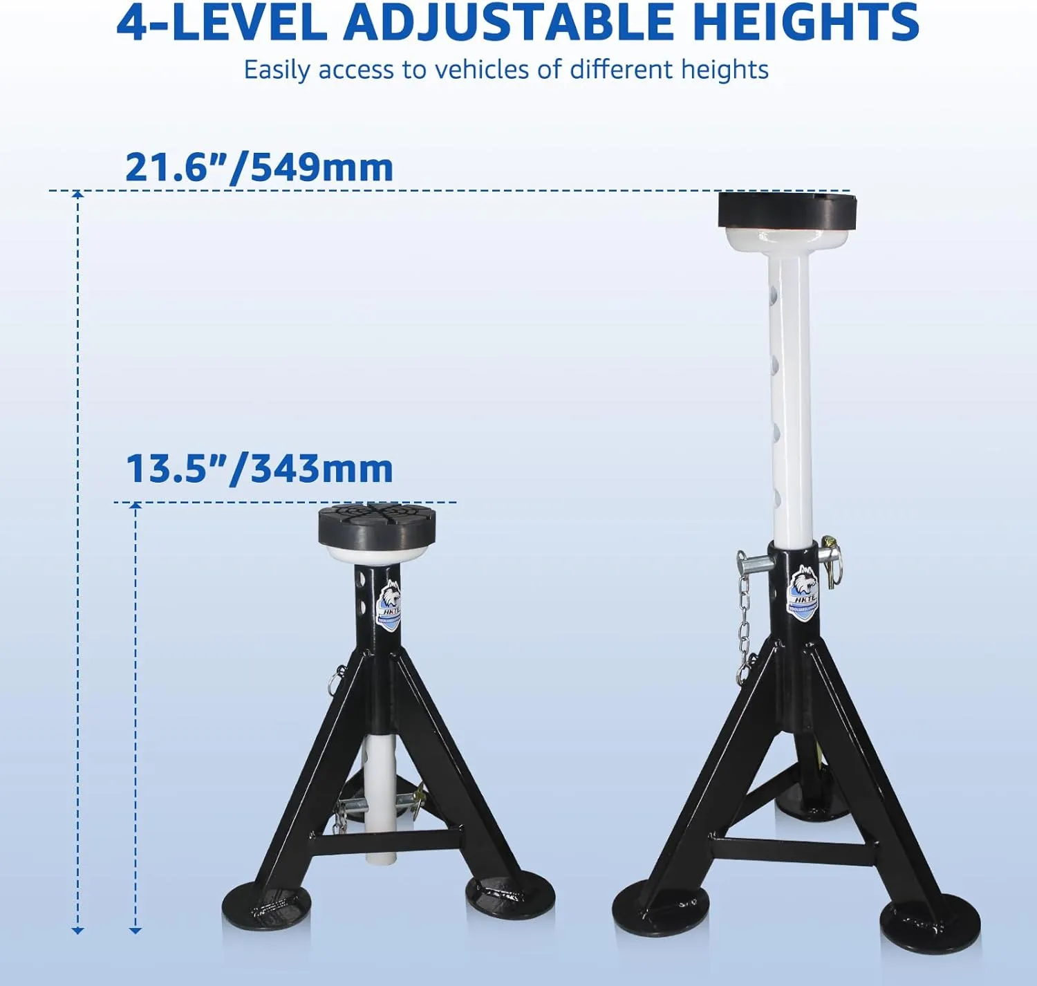 Heavy Duty Truck Support Stands, Adjustable Height