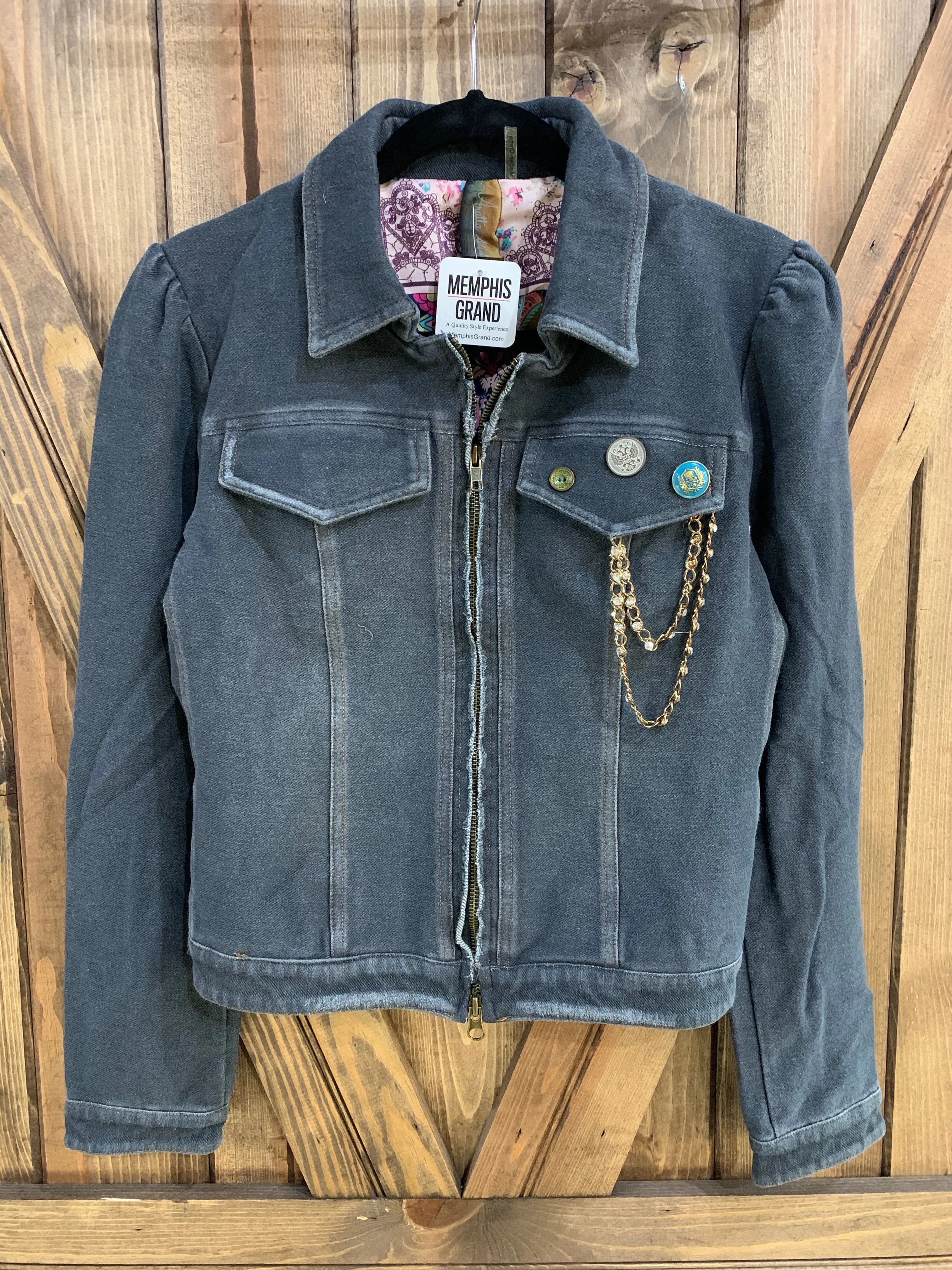 Jacket, The Bon Jovi Denim Jacket, ED14I53, Size Medium, SALE!