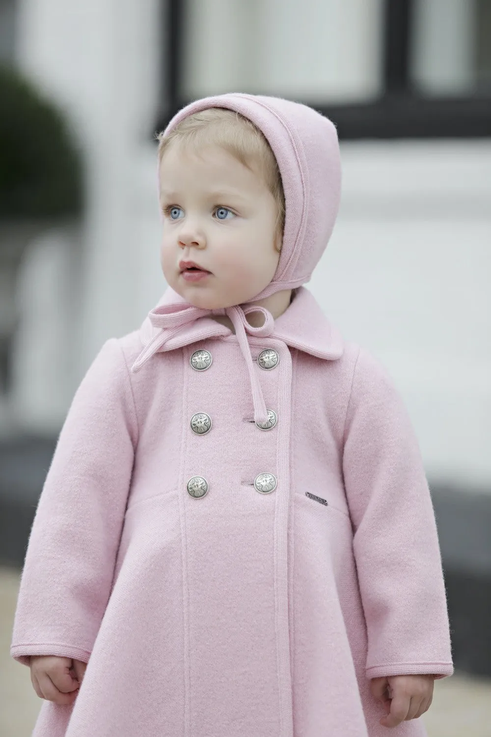 Marae Girls Dress Coat - Double Breasted Twirl Coat - Rosa Pink