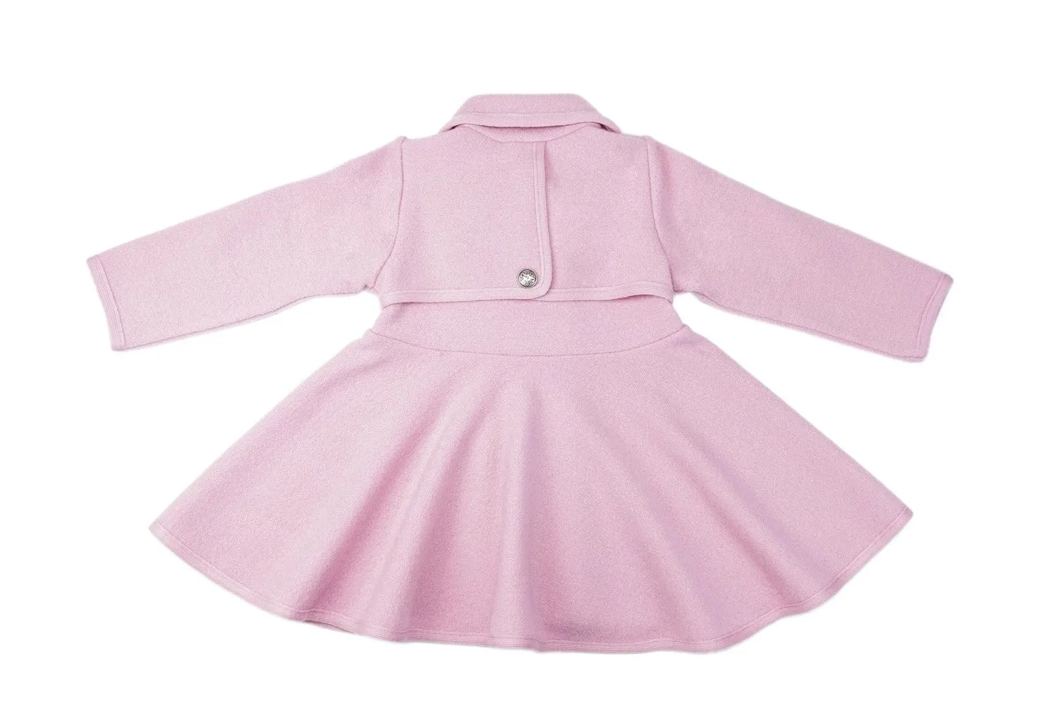 Marae Girls Dress Coat - Double Breasted Twirl Coat - Rosa Pink