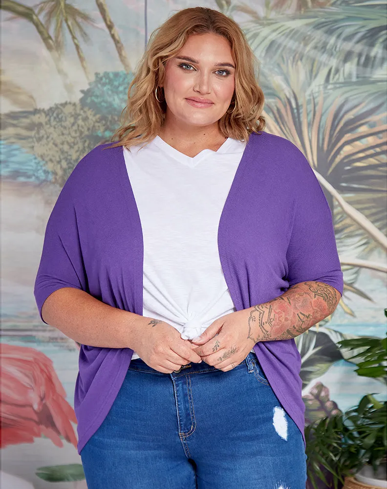 Mini Shrug in Purple or Emerald