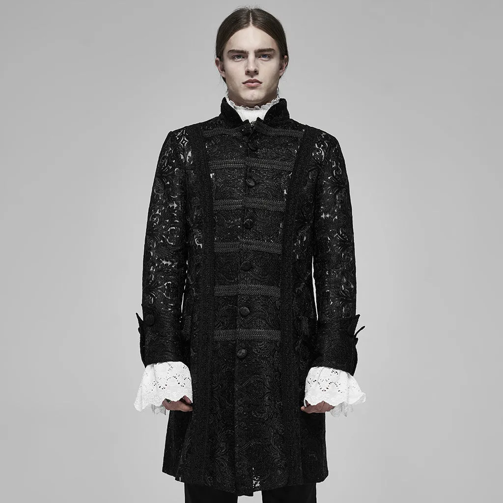 Palace see-through jacquard long coat WY-1165XCM