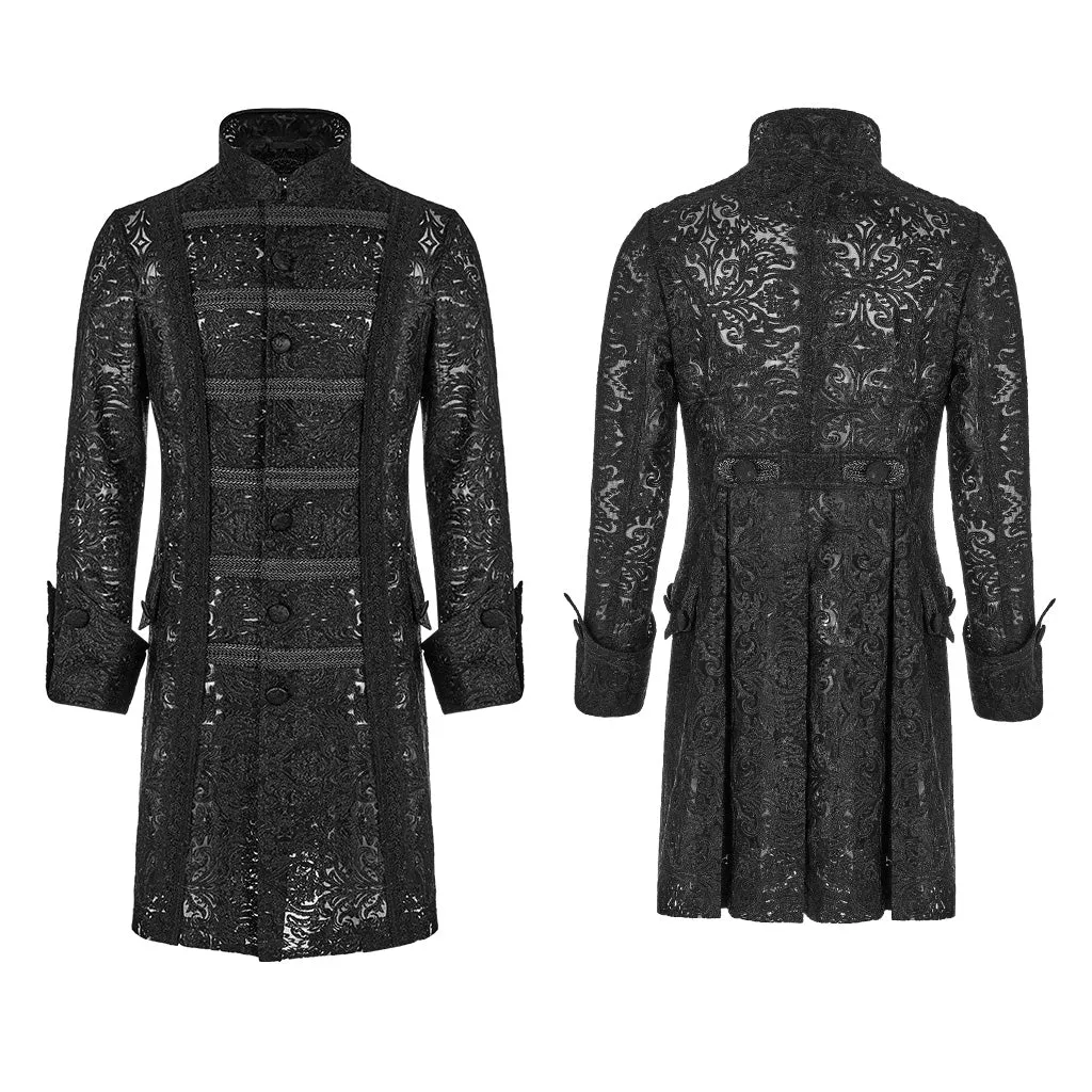 Palace see-through jacquard long coat WY-1165XCM