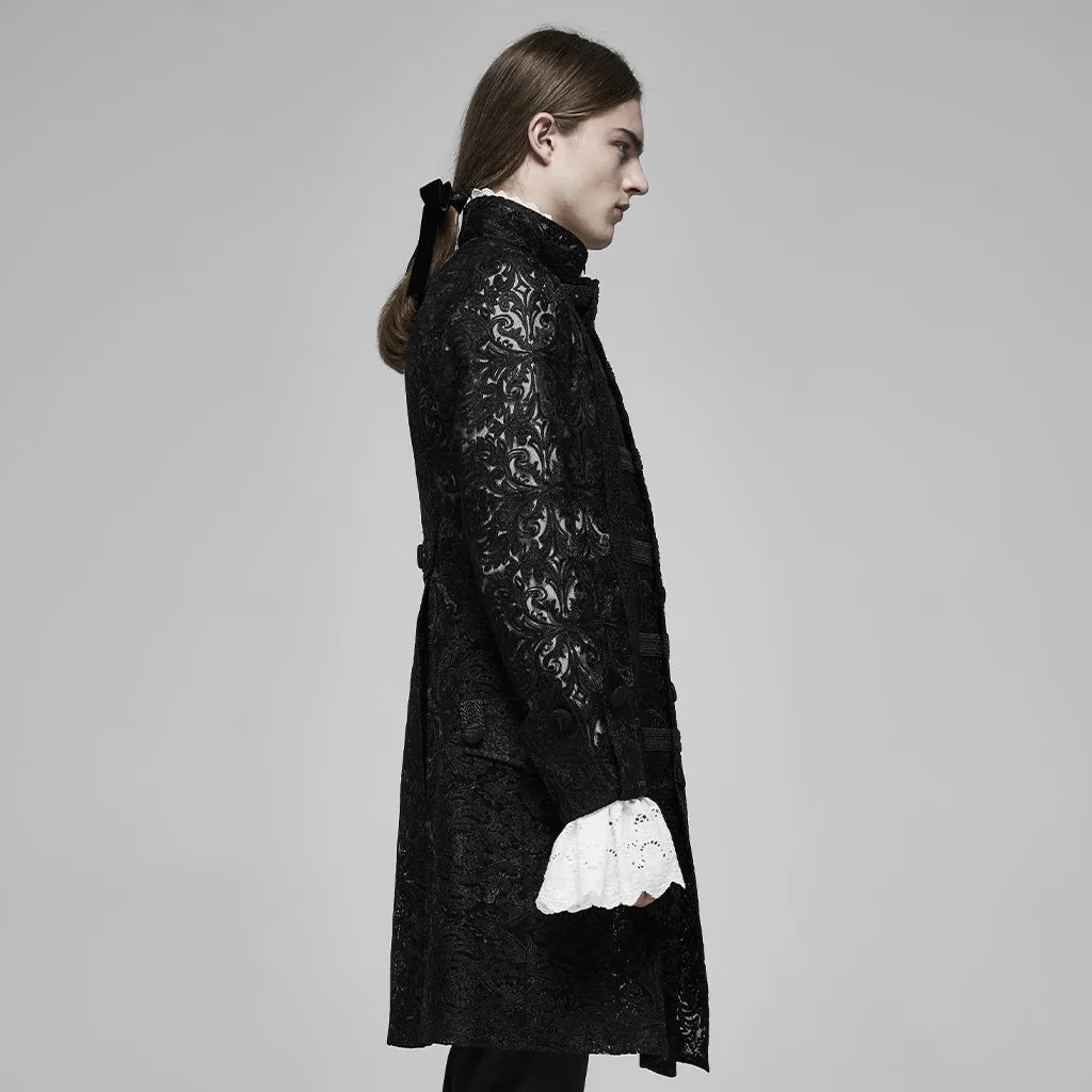 Palace see-through jacquard long coat WY-1165XCM