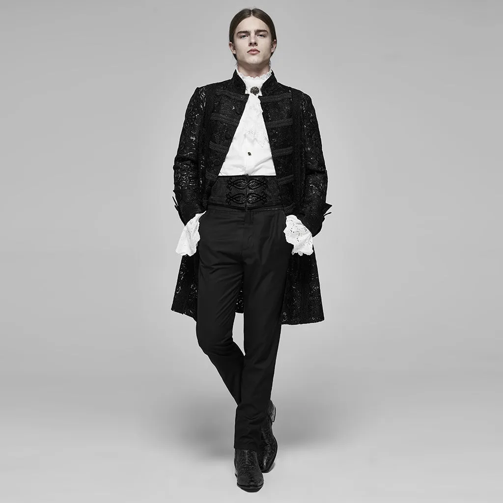 Palace see-through jacquard long coat WY-1165XCM