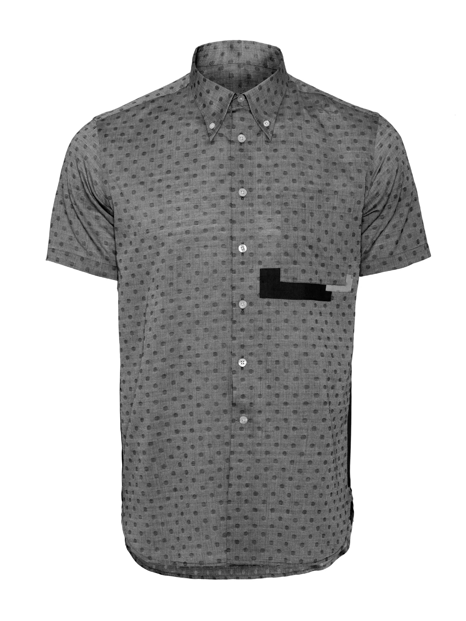 Slim Fit Dot Shirt - Black
