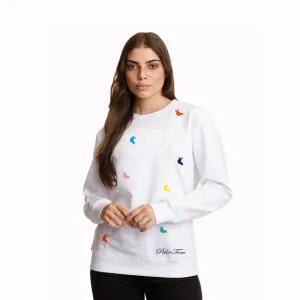 SUDADERA BLANCA SERIGRAFIA Slim Fit