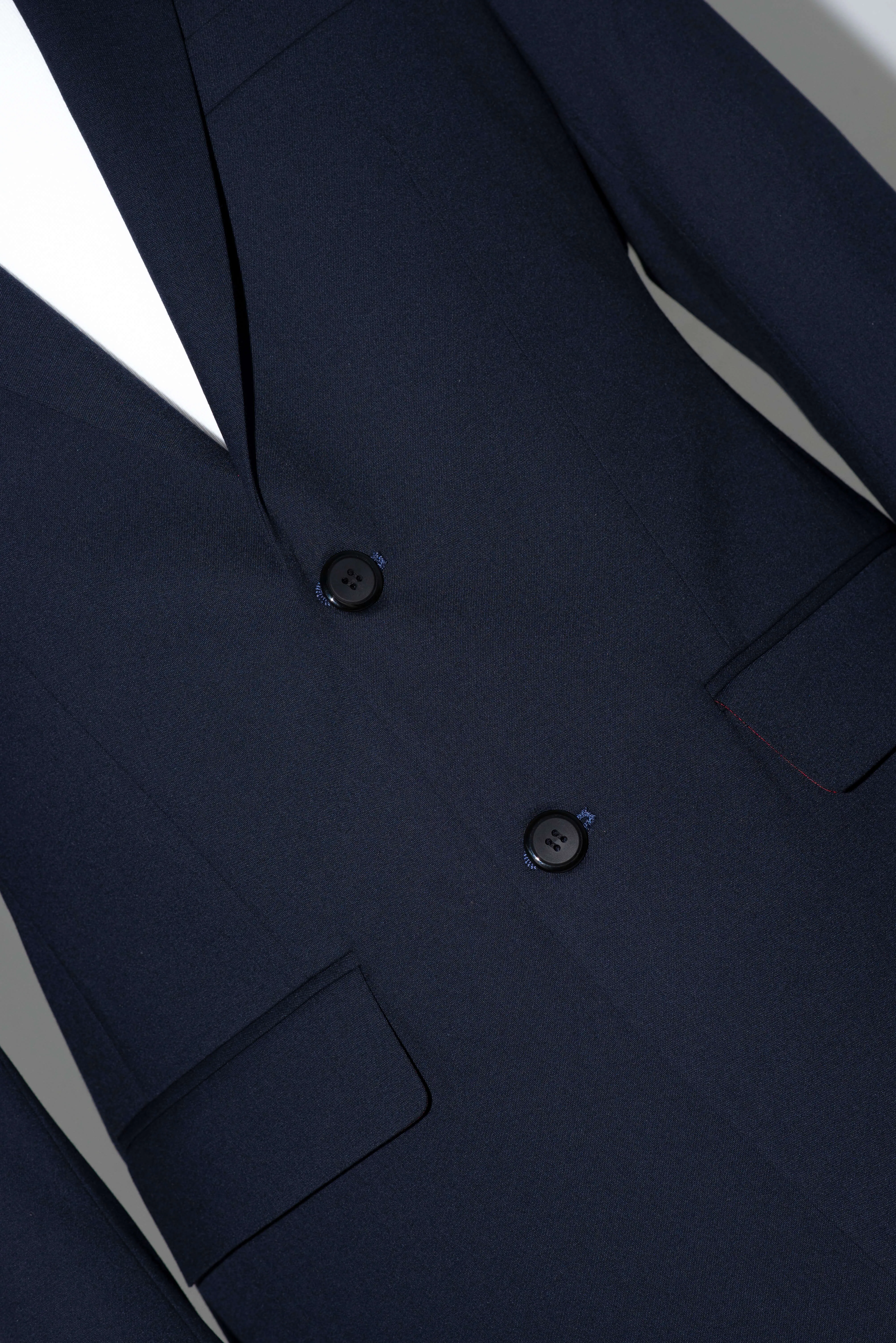 SUPER 130's WOOL SLIM-FIT NAVY BLUE SUIT FOR MEN