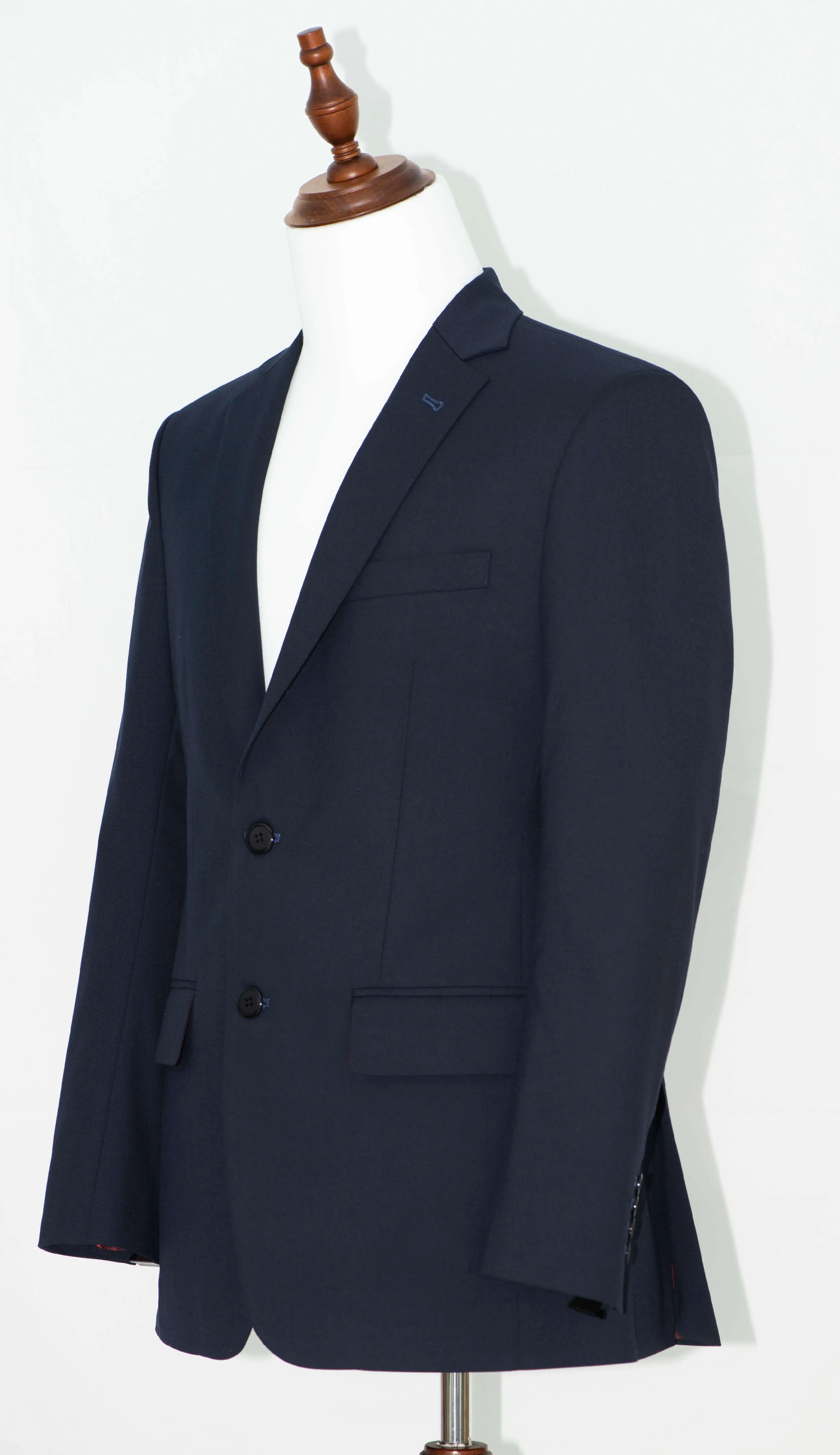 SUPER 130's WOOL SLIM-FIT NAVY BLUE SUIT FOR MEN