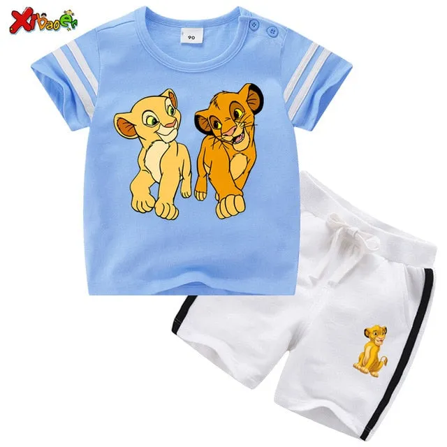 toddler boys clothing set kids Summer Baby Clothes Set  girl casual sport outfit children Clothes anime t shirtSuit Cartoon 2020