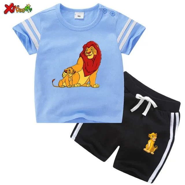 toddler boys clothing set kids Summer Baby Clothes Set  girl casual sport outfit children Clothes anime t shirtSuit Cartoon 2020