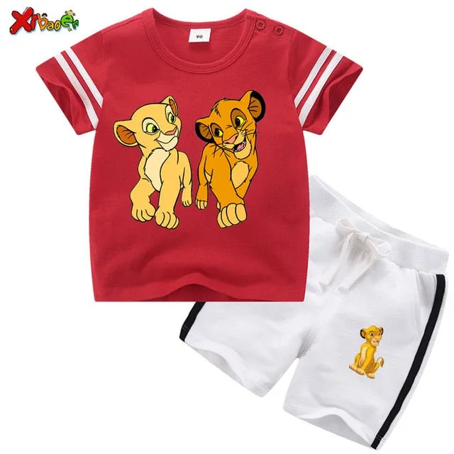 toddler boys clothing set kids Summer Baby Clothes Set  girl casual sport outfit children Clothes anime t shirtSuit Cartoon 2020